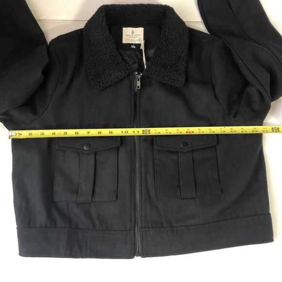 Jade & Ivory By 26 International Crop Jacket Fleece Collar Size XL  NWT - Picture 4 of 14